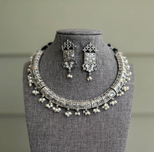 Load image into Gallery viewer, German silver Stone hasli Pearl necklace set
