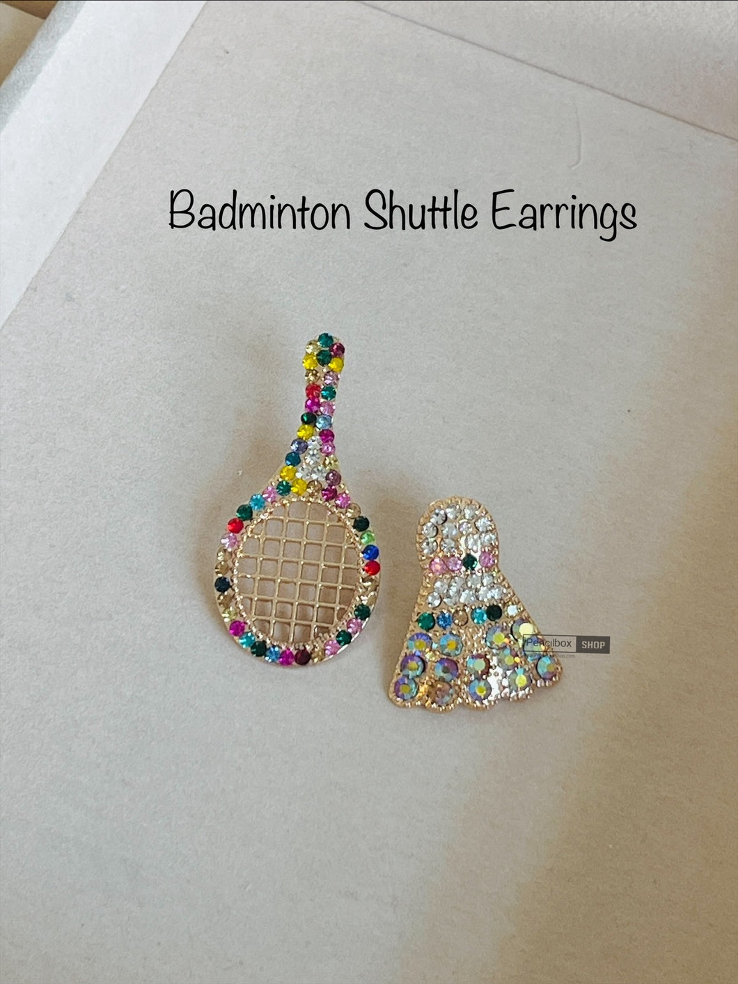 Badminton Shuttle Funky quirky Earrings IDW