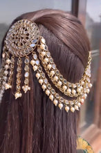 Load image into Gallery viewer, Mehak Mirror Hair bun Pin Statement Hair accessory
