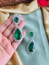 Load image into Gallery viewer, American Diamond Doublet Designer Drop Cz Earrings
