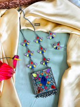 Load image into Gallery viewer, Multicolor Ghungroo Box Oxidised Afghani Ghungroo Necklace set
