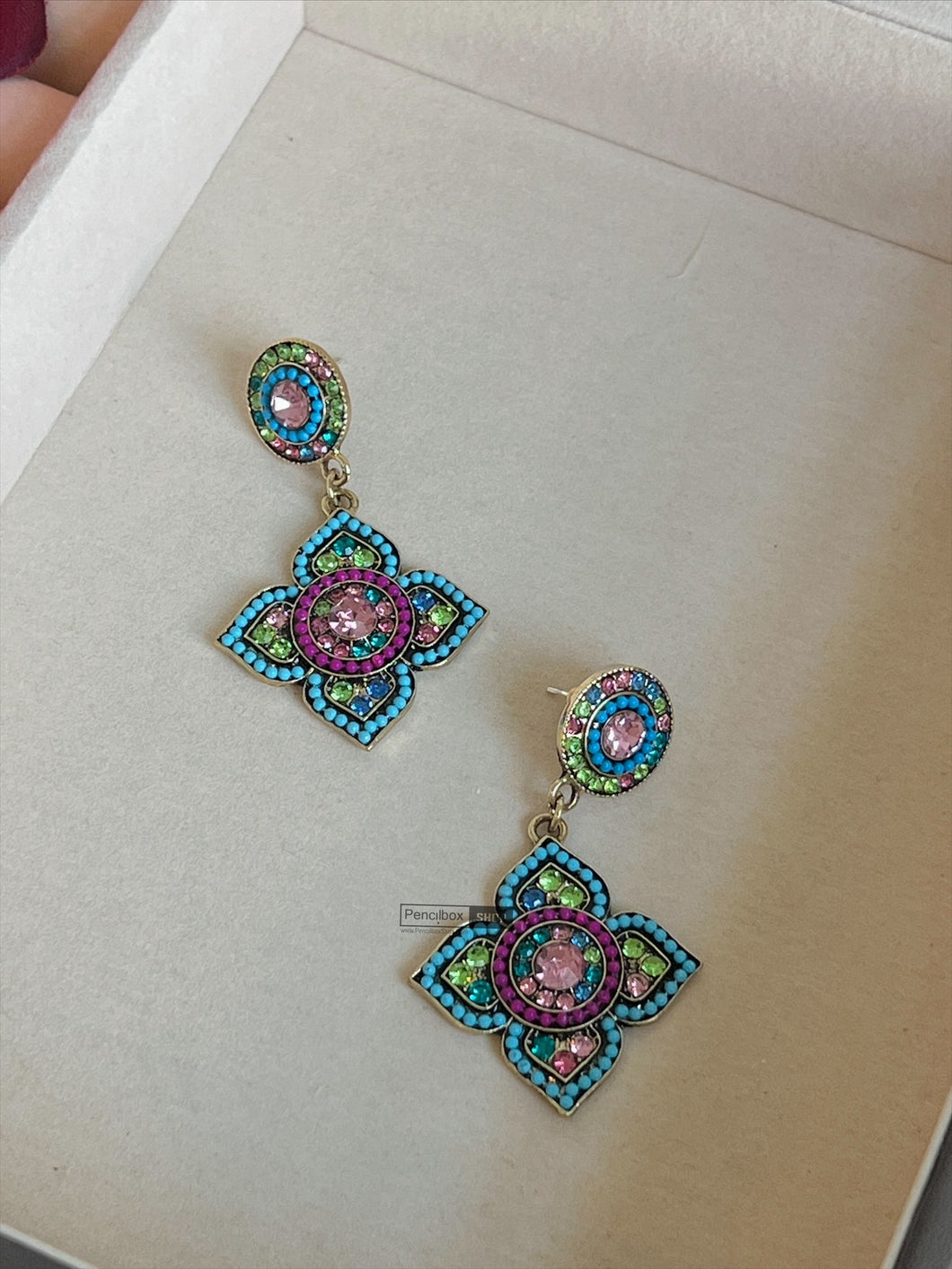Multicolored  Beaded  Earrings IDW