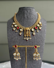 Load image into Gallery viewer, Lakshmi ji Kundan necklace set

