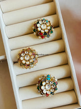 Load image into Gallery viewer, Tayani Adjustable Multicolor Flower Ring
