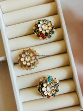 Load image into Gallery viewer, Tayani Adjustable Multicolor Flower Ring
