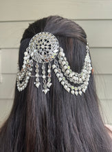 Load image into Gallery viewer, Mehak Mirror Hair bun Pin Statement Hair accessory
