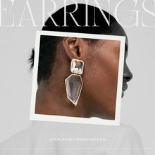 Load image into Gallery viewer, Transparent Golden Acrylic Earrings IDW
