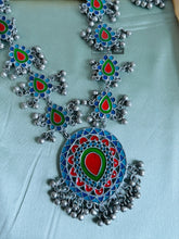 Load image into Gallery viewer, Multicolor Ghungroo Oxidised Afghani Ghungroo Necklace set
