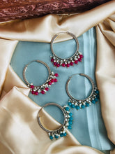 Load image into Gallery viewer, Beads Pearl Hoop Ethnic Earrings
