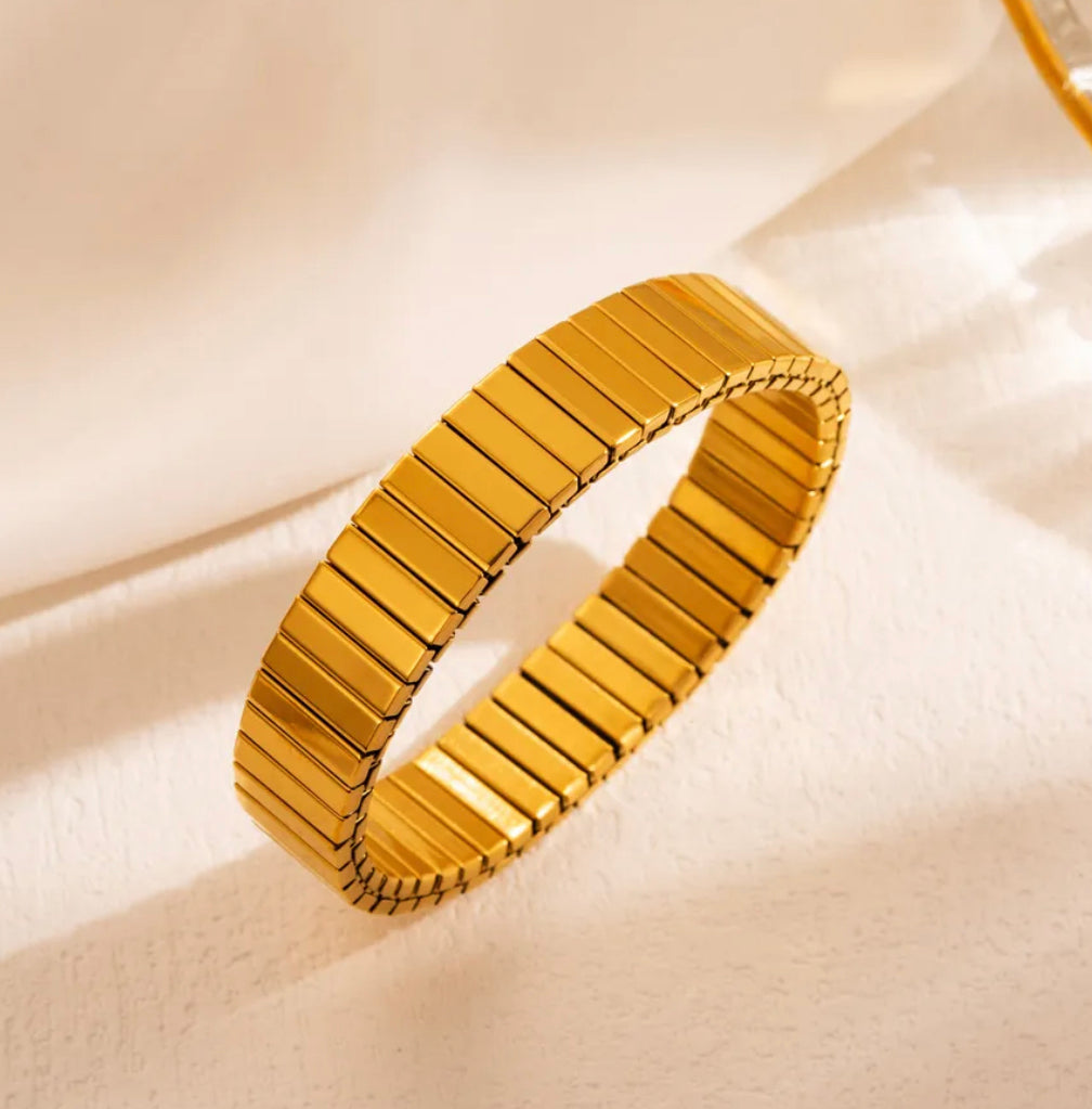 18k gold plated Stainless steel spiral Bracelet IDW