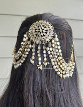 Load image into Gallery viewer, Mehak Mirror Hair bun Pin Statement Hair accessory
