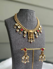 Load image into Gallery viewer, Lakshmi ji Kundan necklace set
