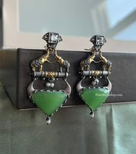 Load image into Gallery viewer, Elephant Medium German Silver dual Tone earrings
