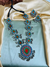 Load image into Gallery viewer, Multicolor Ghungroo Oxidised Afghani Ghungroo Necklace set
