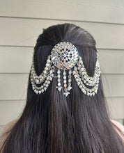 Load image into Gallery viewer, Mehak Mirror Hair bun Pin Statement Hair accessory
