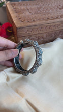 Load and play video in Gallery viewer, German Silver Simple Flower texture Openable Single piece kada
