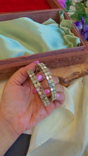 Load and play video in Gallery viewer, Mirror Golden polish Pair of Bangles
