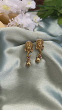 Load and play video in Gallery viewer, Multiple colors-Ganpati Studs Small Pearl Earrings Temple Jewelry
