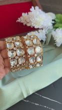 Load and play video in Gallery viewer, 22k gold plated Tayani Big Uncut Openable Bangle set
