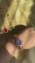 Load and play video in Gallery viewer, Royal Openable 22k gold plated Doublet Tayani Bracelet
