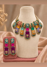 Load image into Gallery viewer, Sabya Candy Color Necklace Set with Earrings
