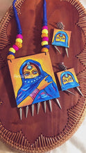 Load and play video in Gallery viewer, Handmade Handpainted Nawabi necklace set
