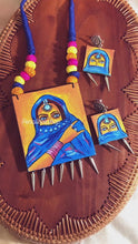Load and play video in Gallery viewer, Handmade Handpainted Nawabi necklace set
