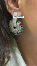 Load and play video in Gallery viewer, American Diamond Premium Quality Stud earrings,earrings for women, women earrings

