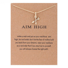 Load image into Gallery viewer, Aim High motivation pendant necklace
