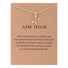 Load image into Gallery viewer, Aim High motivation pendant necklace
