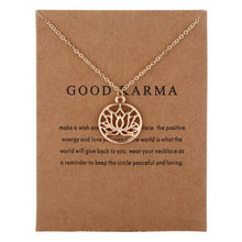 Load image into Gallery viewer, Motivation Aim High Good Karma Charm Pendant Necklaces
