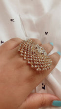 Load and play video in Gallery viewer, Mehika Gold Cz Stone Statement Ring
