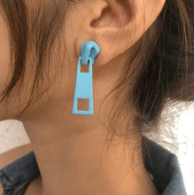 Load image into Gallery viewer, Super unique Zipper Look Trendy Quirky Earrings IDW
