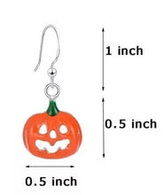 Load image into Gallery viewer, Halloween Pumpkin Small Drop Earrings Halloween IDW
