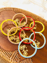 Load image into Gallery viewer, Contemporary Cycle Matt Finish Natural Stone Earrings for women
