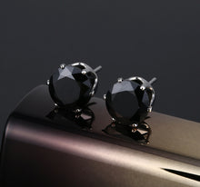 Load image into Gallery viewer, Black Crystal Stone stud earrings women earrings IDW
