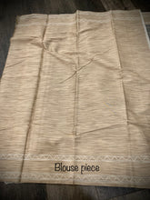 Load image into Gallery viewer, Handloom weaving Silk Grey with modern touch  Saree
