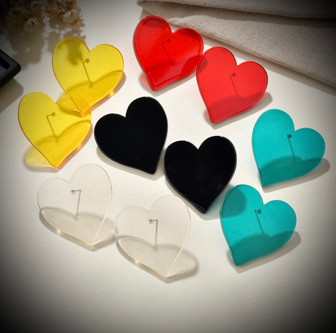 Transparent Heart Earrings IDW
