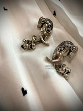 Load image into Gallery viewer, Ganesha ji Small Cute Stud Earrings with ghunghroo German Silver Earrings
