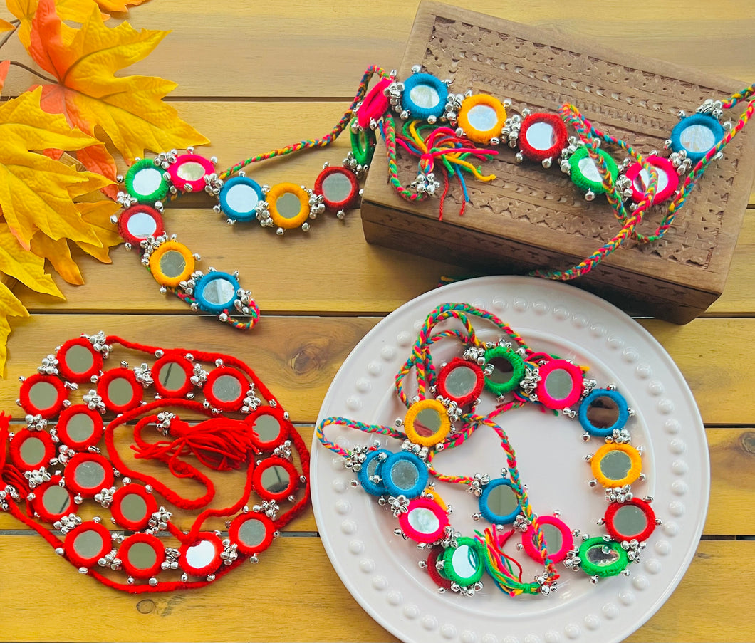 Handmade Mirror work Waist Belt Ghunghroo