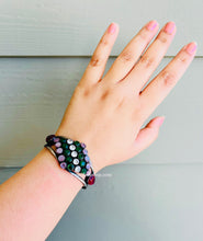 Load image into Gallery viewer, Contemporary German silver Glass Stone Openable Adjustable bracelet  for women
