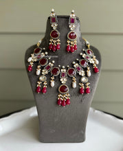 Load image into Gallery viewer, Kundan Grand Statement Drops Necklace set
