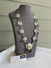 Load image into Gallery viewer, German Silver White Pachi kundan Long necklace
