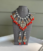 Load image into Gallery viewer, Ruhi Premium Statement Designer Uncut kundan Polki Pearl Necklace set
