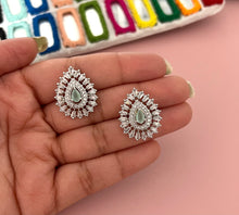 Load image into Gallery viewer, American Diamond Small Tear Drop Shape Stud earrings
