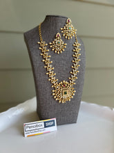 Load image into Gallery viewer, Multicolor Cz Flower Golden Finish Necklace set
