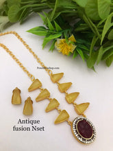 Load image into Gallery viewer, Contemporary Natural Stone Long Necklace set
