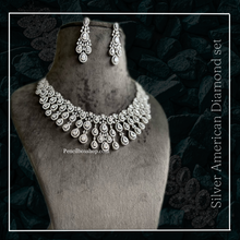 Load image into Gallery viewer, American Diamond Designer Drops cz Necklace set
