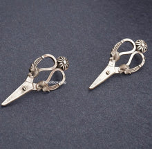 Load image into Gallery viewer, Scissors style unique Oxidised Stud Earrings for women
