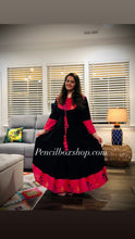 Load image into Gallery viewer, Printed Flair Rayon Long dress with front tassels
